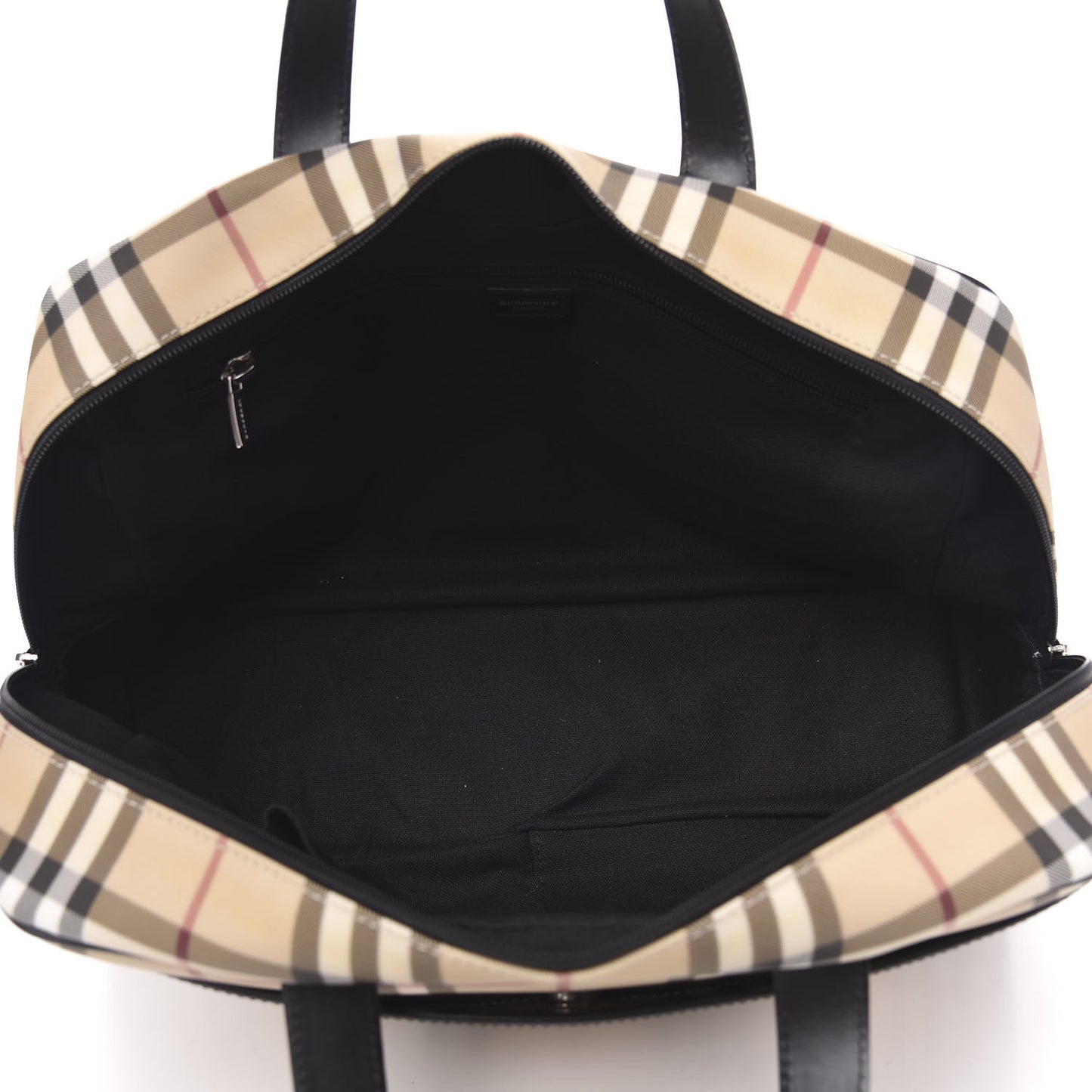 Canvas House Check Top Handle Bag Black