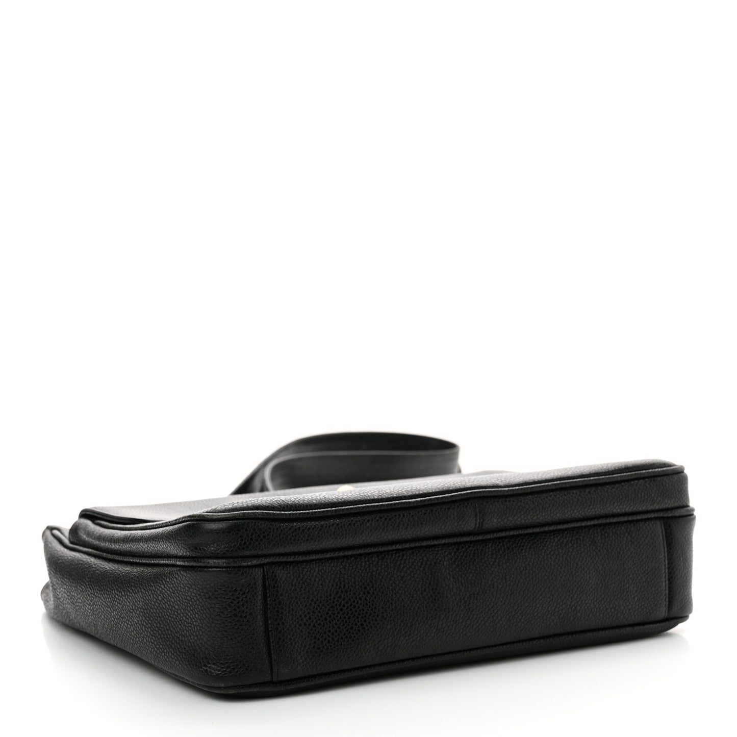 Caviar Flap Shoulder Bag Black