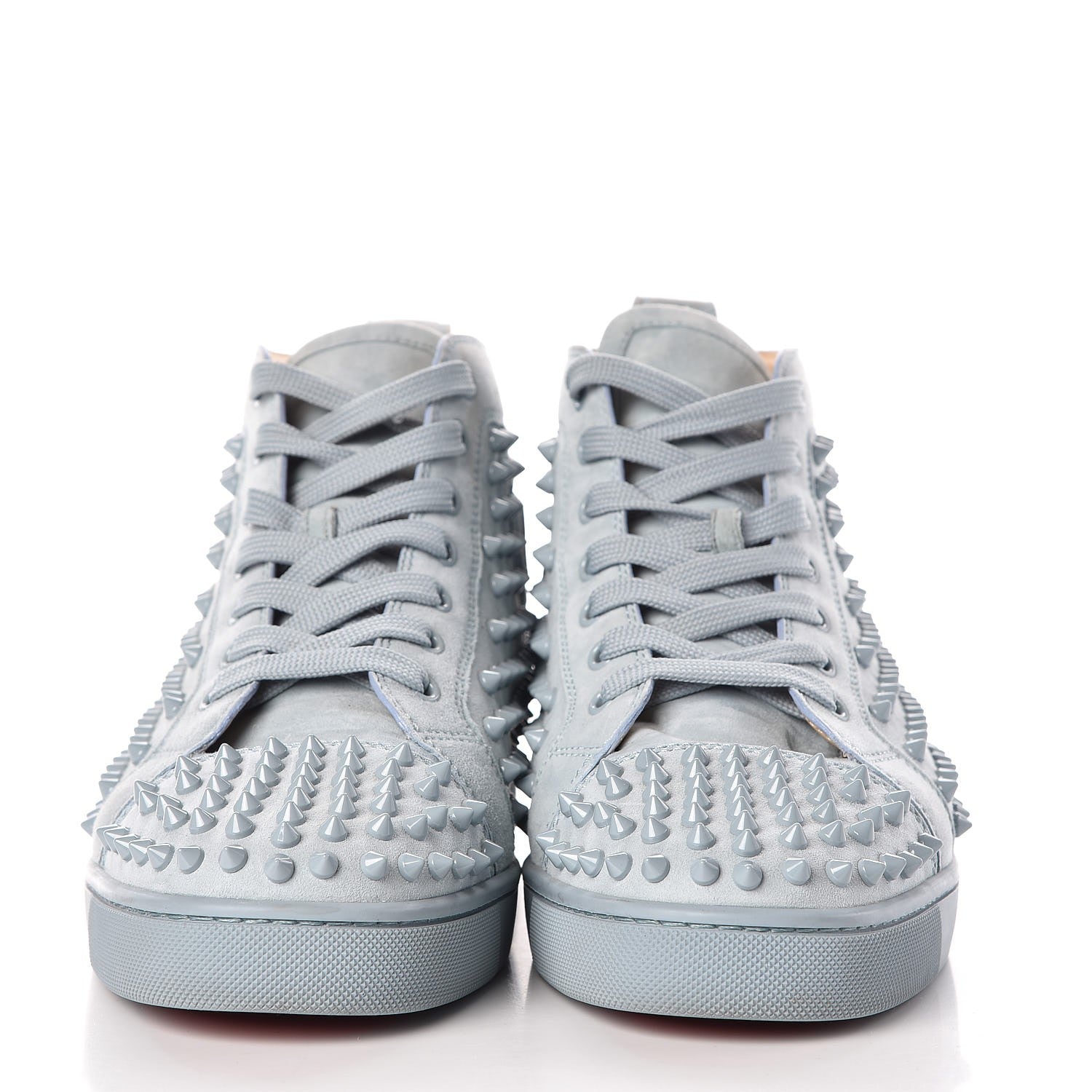 Christian Louboutin Mens Suede Louis Spikes Flat Sneakers 42.5 Blue 2 of 13