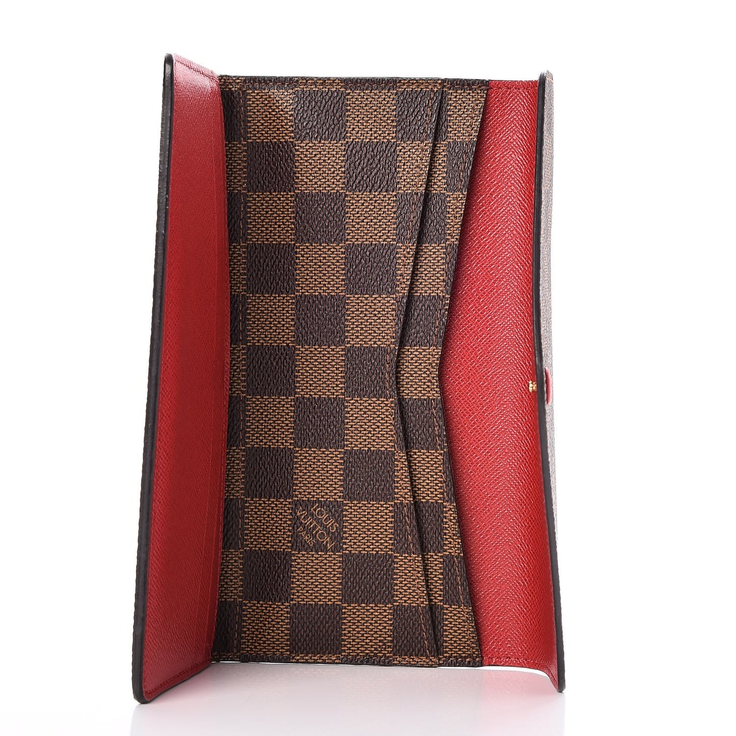 Damier Ebene Josephine Wallet Red
