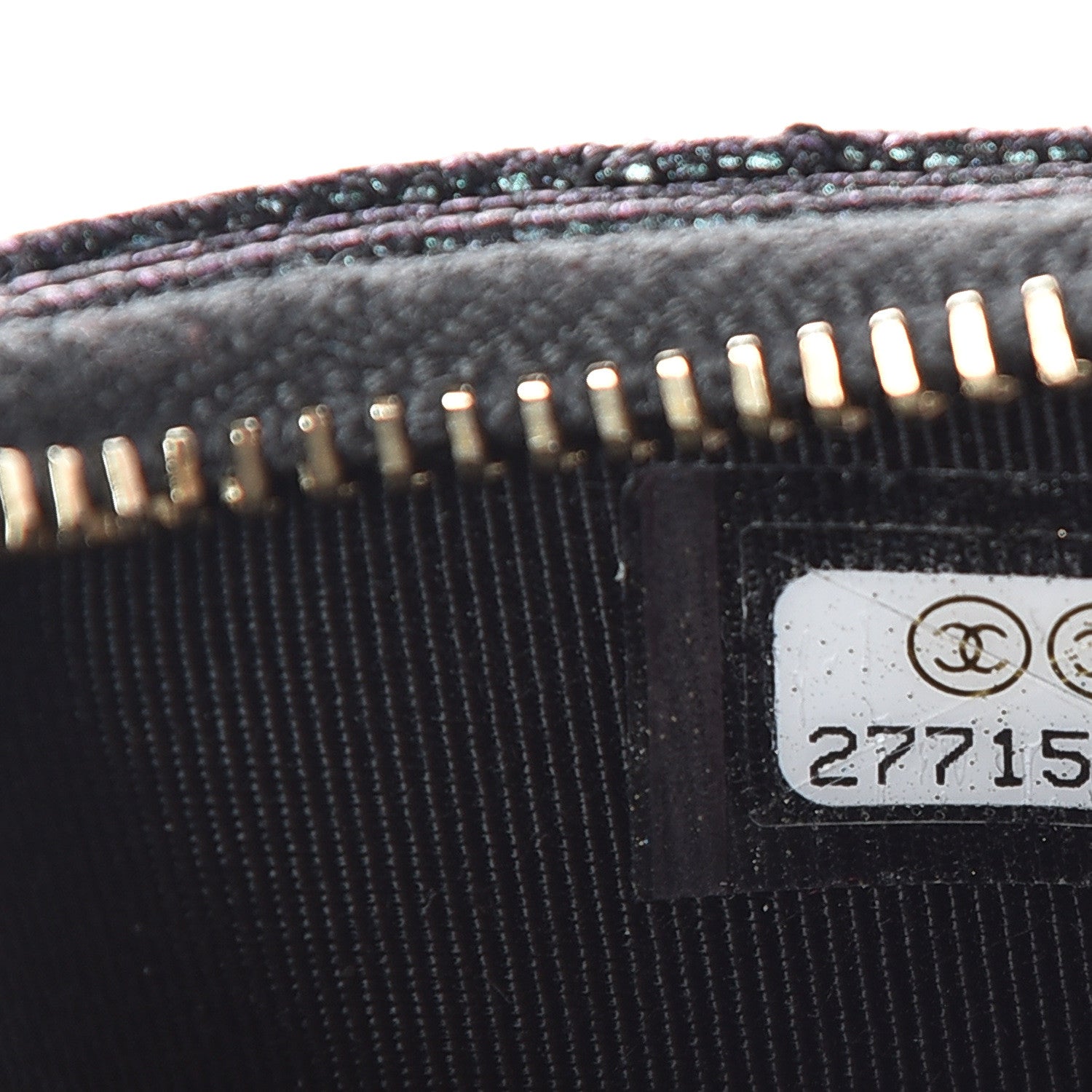 Chanel Iridescent Caviar Quilted Flap Zip Card Holder Black 7 of 8