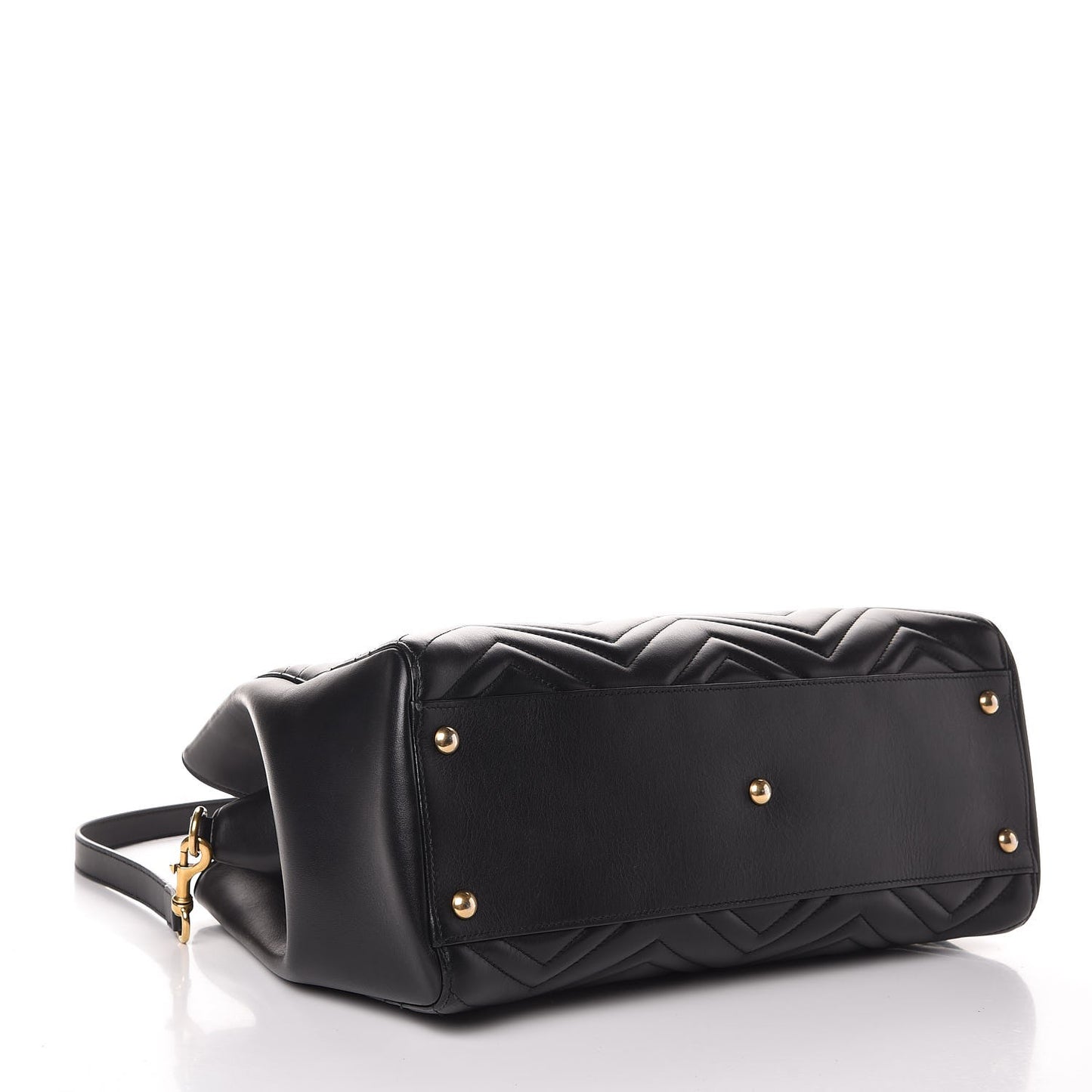 Calfskin Matelasse Medium GG Marmont Tote Black