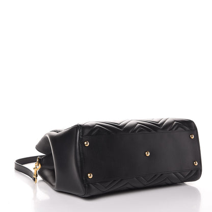 Gucci Calfskin Matelasse Medium GG Marmont Tote Black 5 of 12