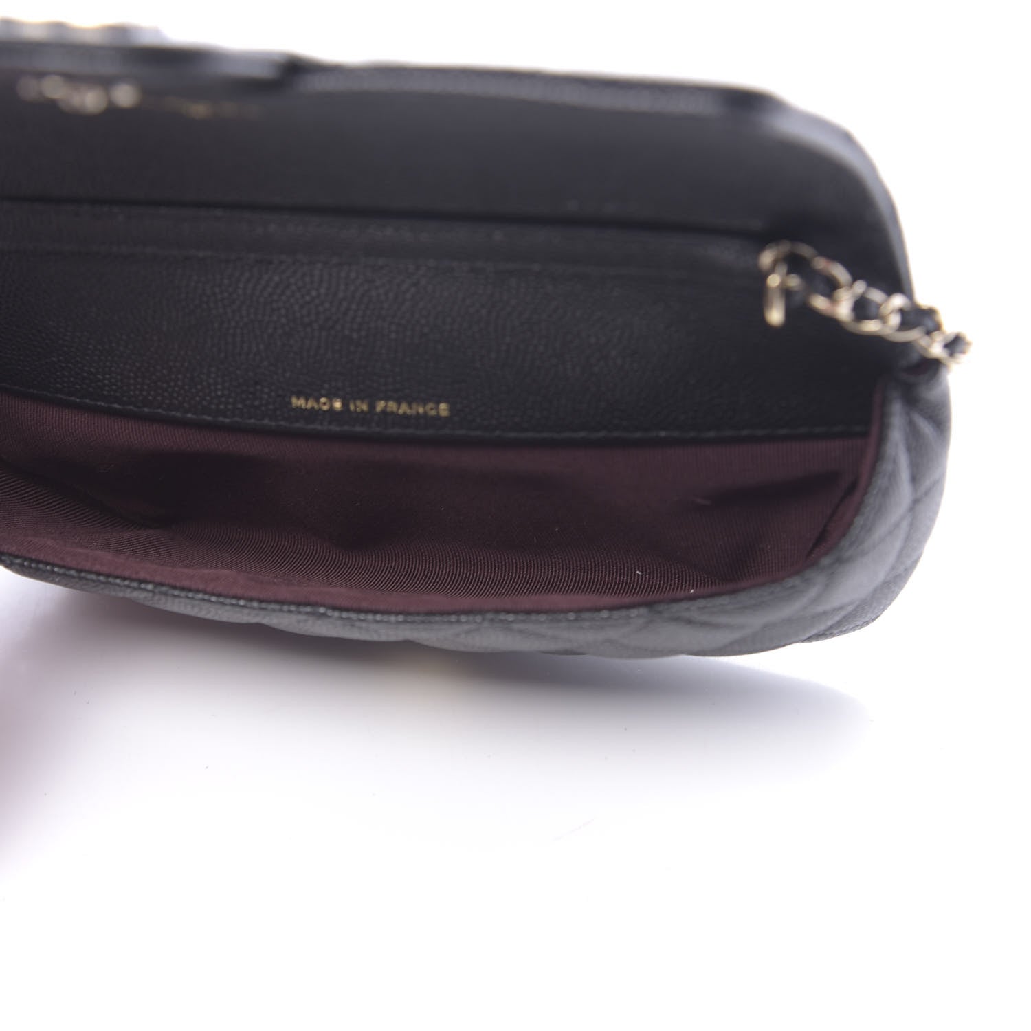 Chanel Caviar Quilted Glasses Case With Chain Black 5 of 12