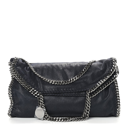 Stella McCartney Shaggy Deer Falabella Fold Over Tote Navy 1 of 8