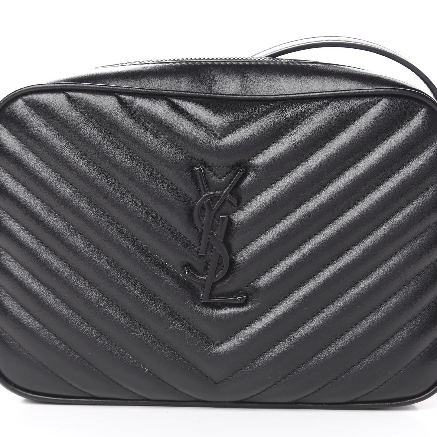 Calfskin Matelasse Monogram Lou Camera Bag Black