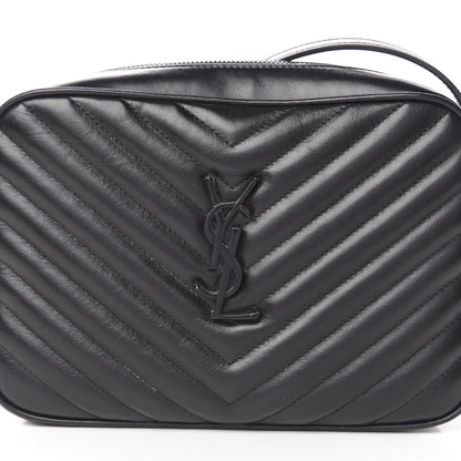 Saint Laurent Calfskin Matelasse Monogram Lou Camera Bag Black 12 of 14