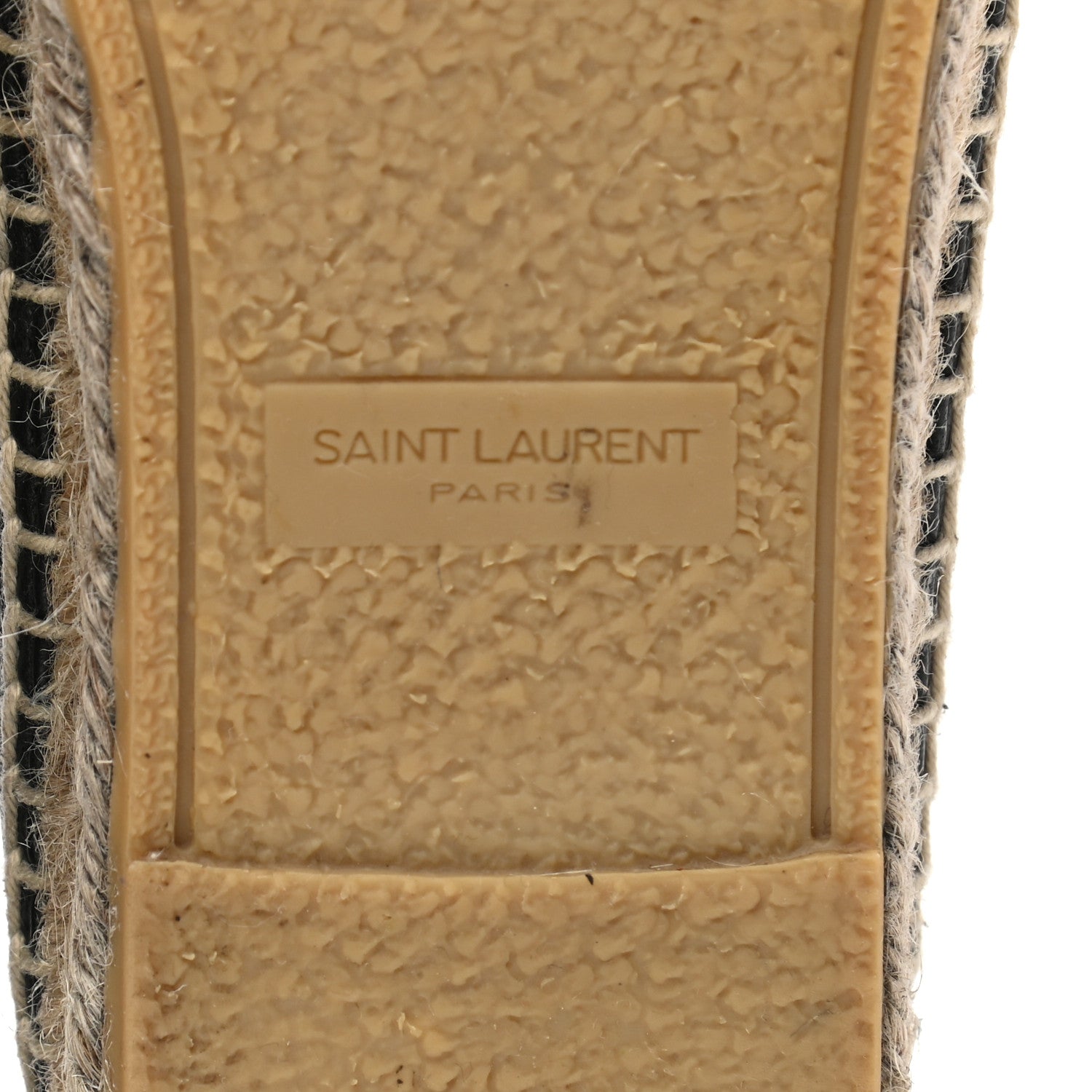 Saint Laurent Lambskin Monogram Espadrilles 37 Black 6 of 8