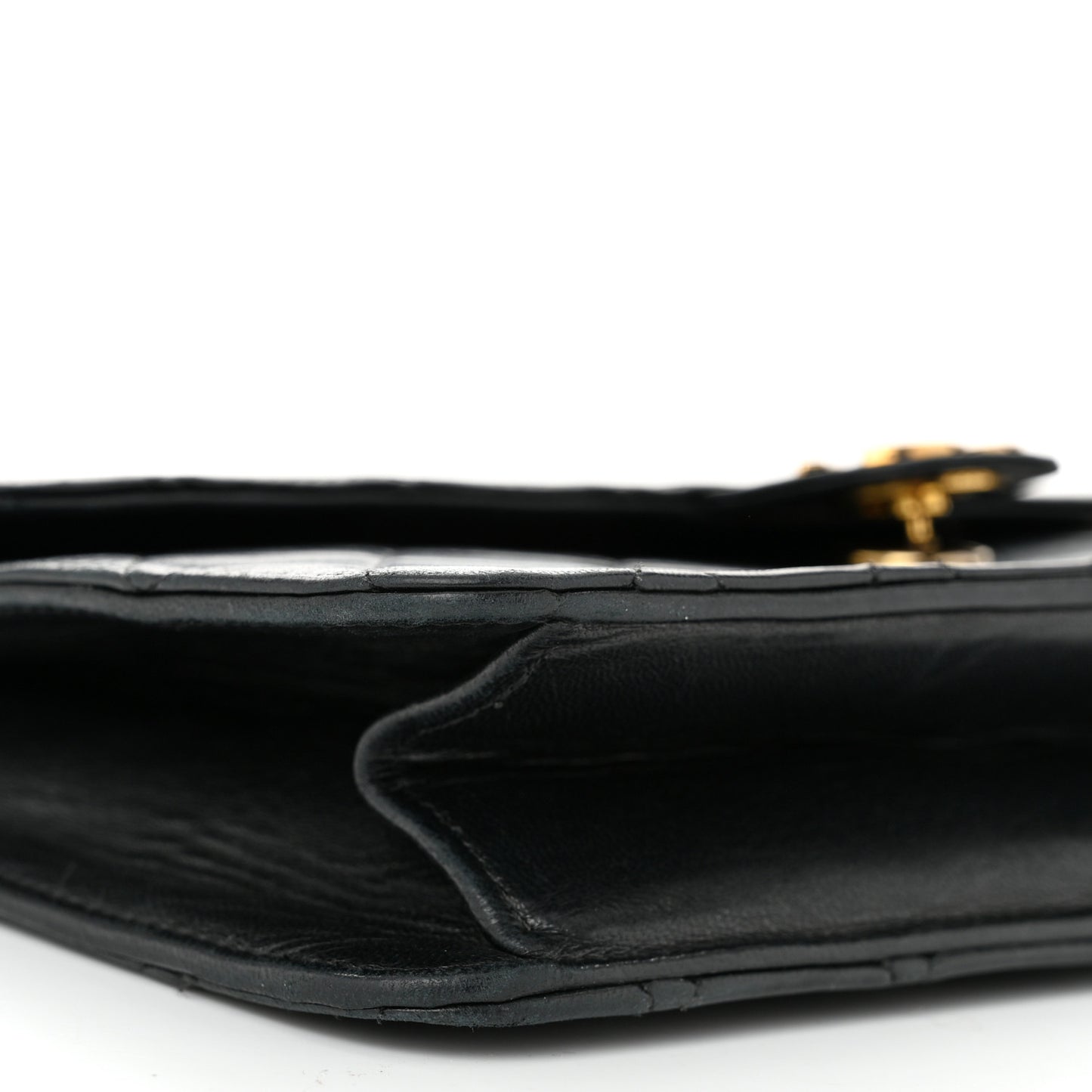 Lambskin Quilted Medium Single Flap Black