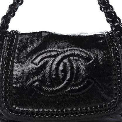 Chanel Crinkled Patent Modern Chain Flap Black 20 of 20