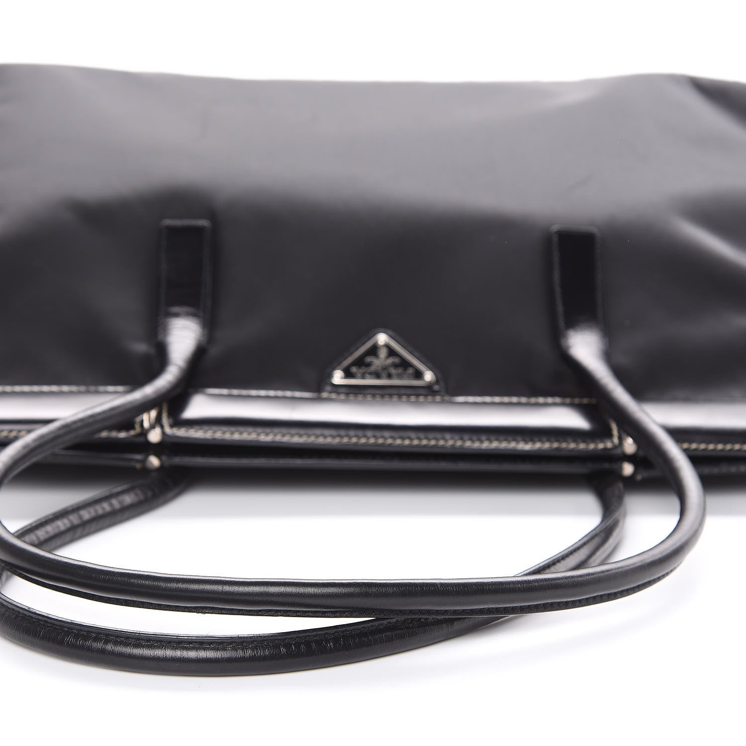 Prada Tessuto Nylon Soft Calf Tote Black 9 of 15