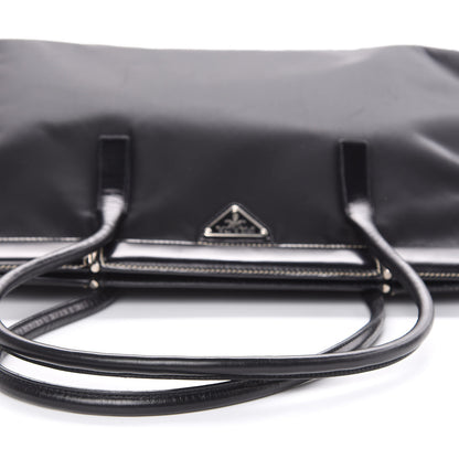 Prada Tessuto Nylon Soft Calf Tote Black 9 of 15