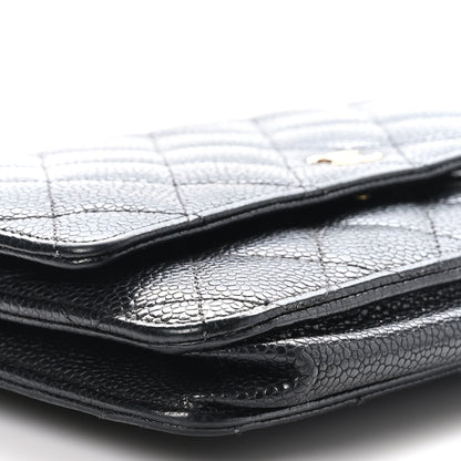 Chanel Caviar Quilted Wallet on Chain WOC Black 10 of 12