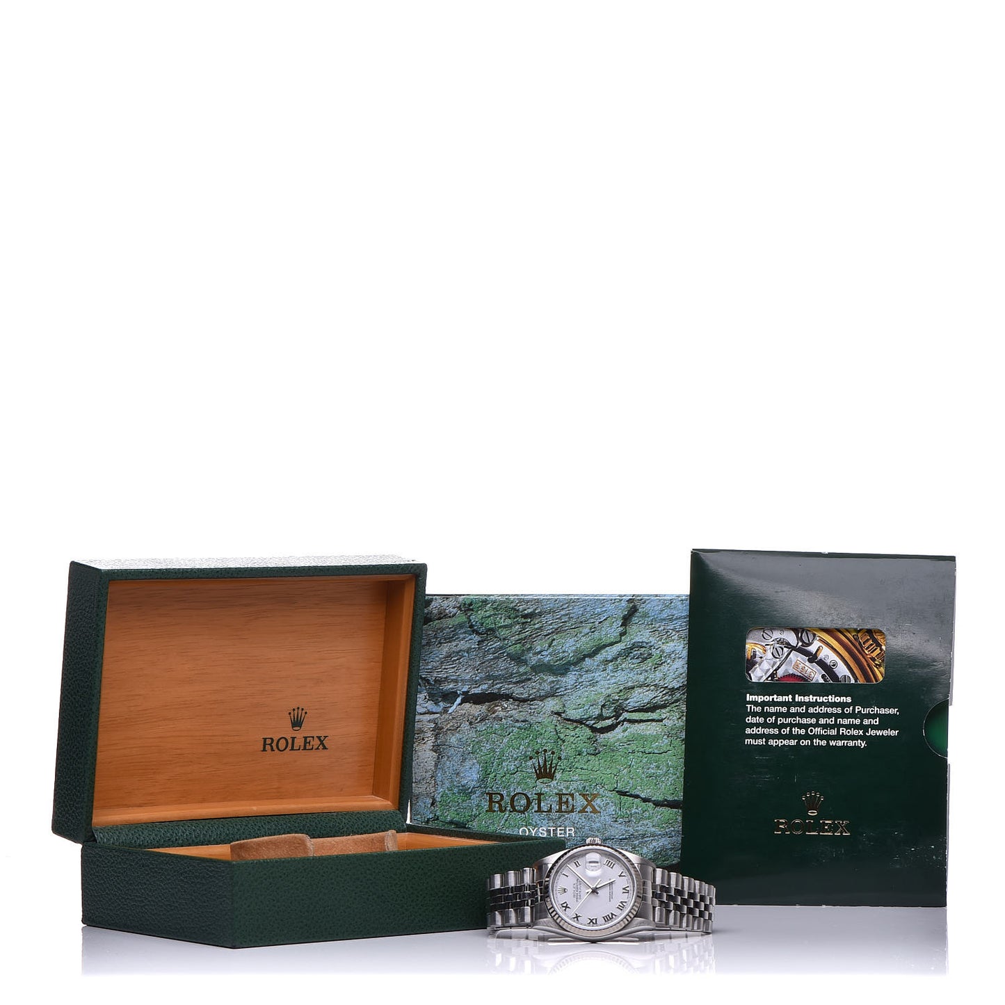 Stainless Steel 18K White Gold 36mm Oyster Perpetual Datejust Watch White Roman 16234