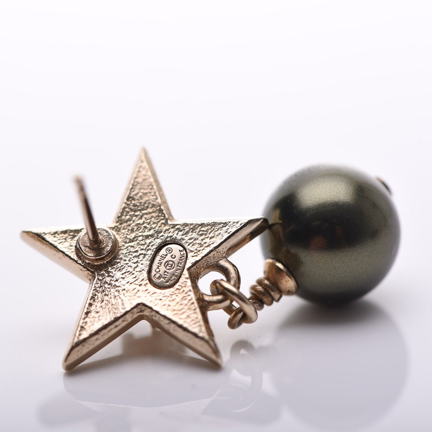 Pearl CC Star Drop Earrings Pearly Green