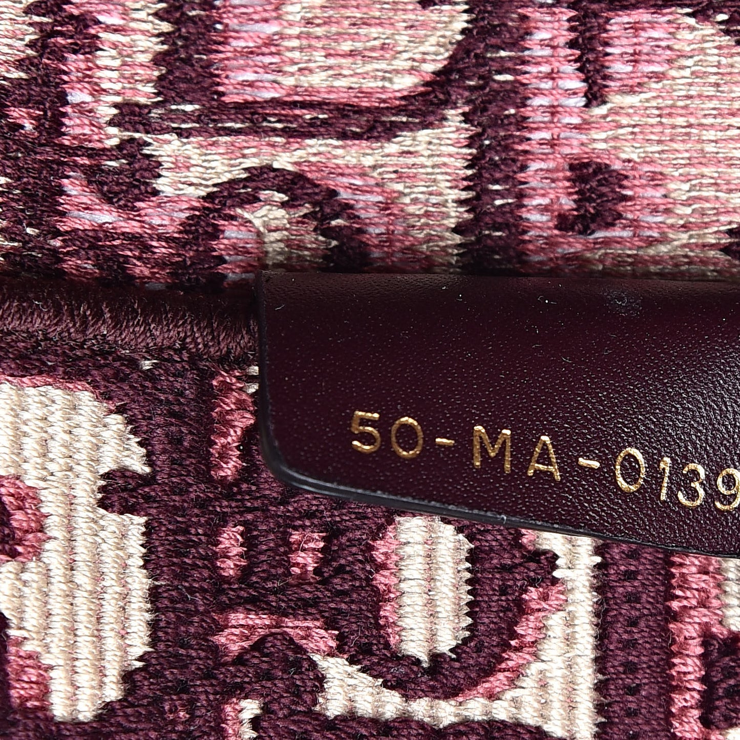 Oblique Medium Book Tote Burgundy Multicolor