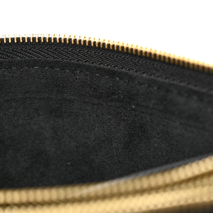 Louis Vuitton Empreinte Monogram Giant Double Zip Pochette Black Cream 11 of 15