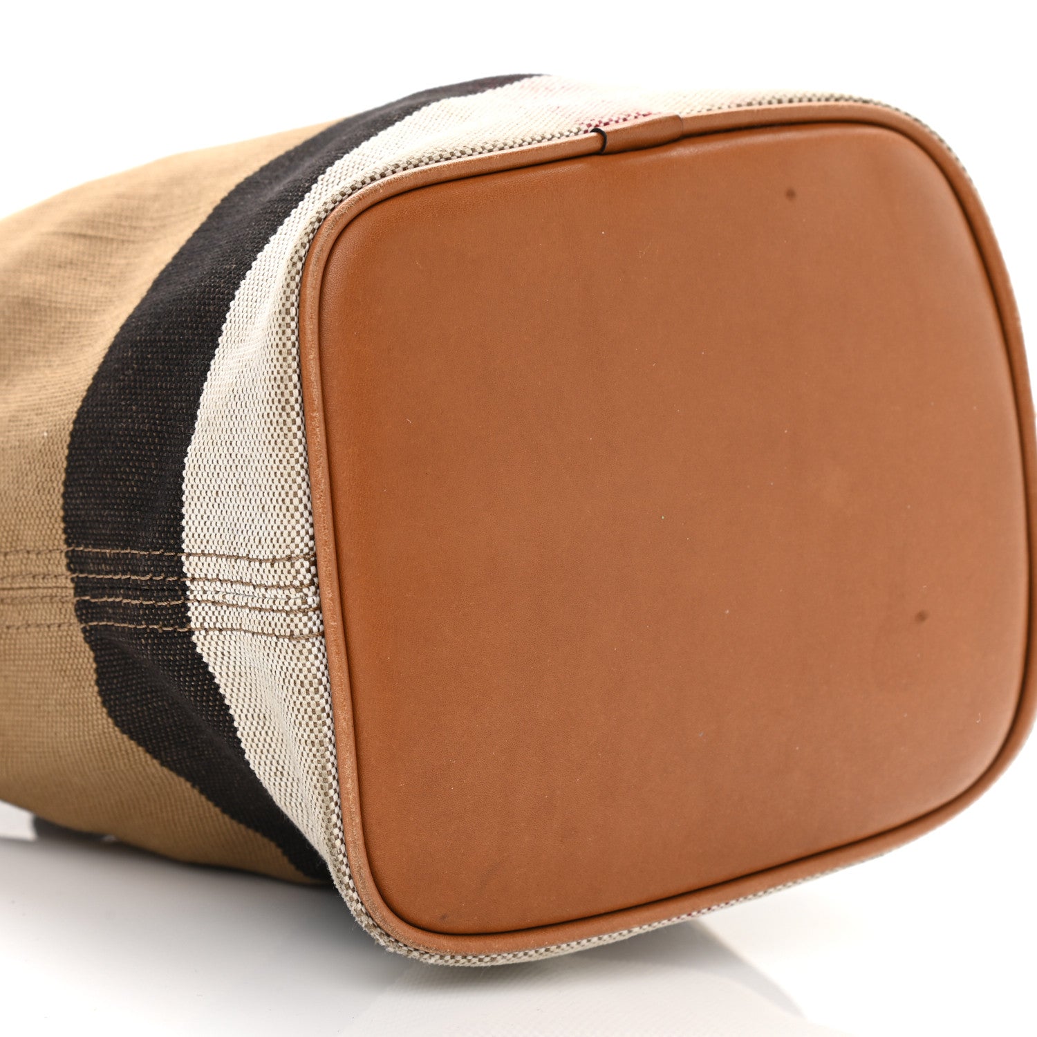 Burberry Canvas Mega Check Mini Ashby Tassel Crossbody Saddle Brown 10 of 14