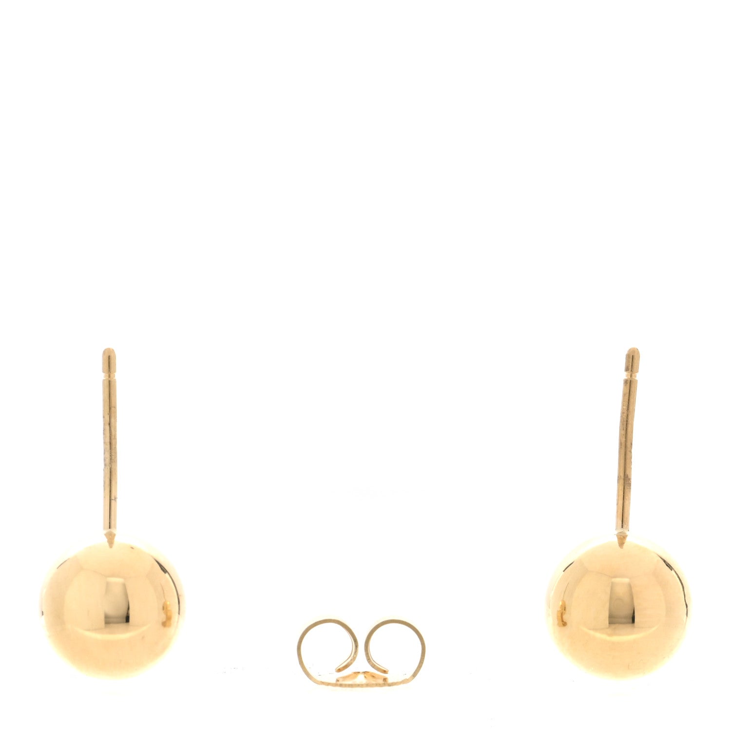 Tiffany 18K Yellow Gold 5.5mm HardWear Ball Earrings 3 of 4