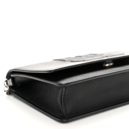 Givenchy Lambskin Emblem Chain Wallet Black 8 of 10