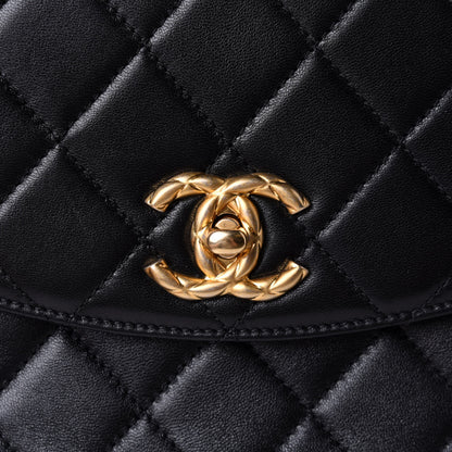 Chanel Lambskin Quilted Large Trendy Spirit Top Handle Bag Black 8 of 10