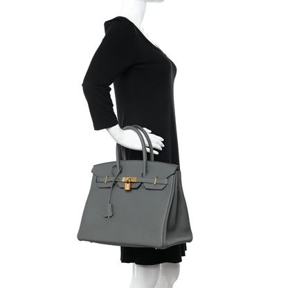 Hermes Togo BIRKIN 35 Vert Amande 2 of 14