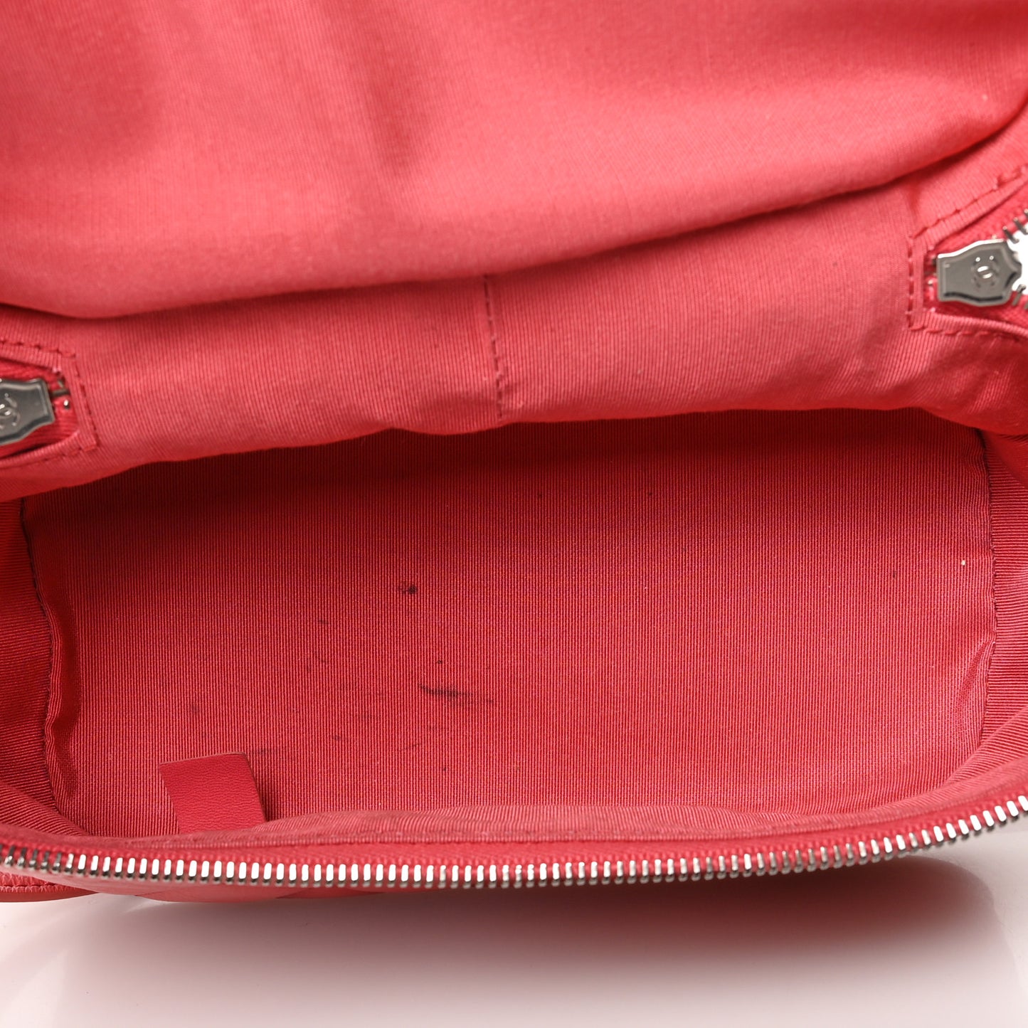 Crumpled Calfskin PVC Quilted Backpack Pink