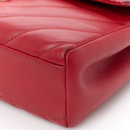 Chanel Calfskin Quilted Chevron In The City Bag Red 14 of 14