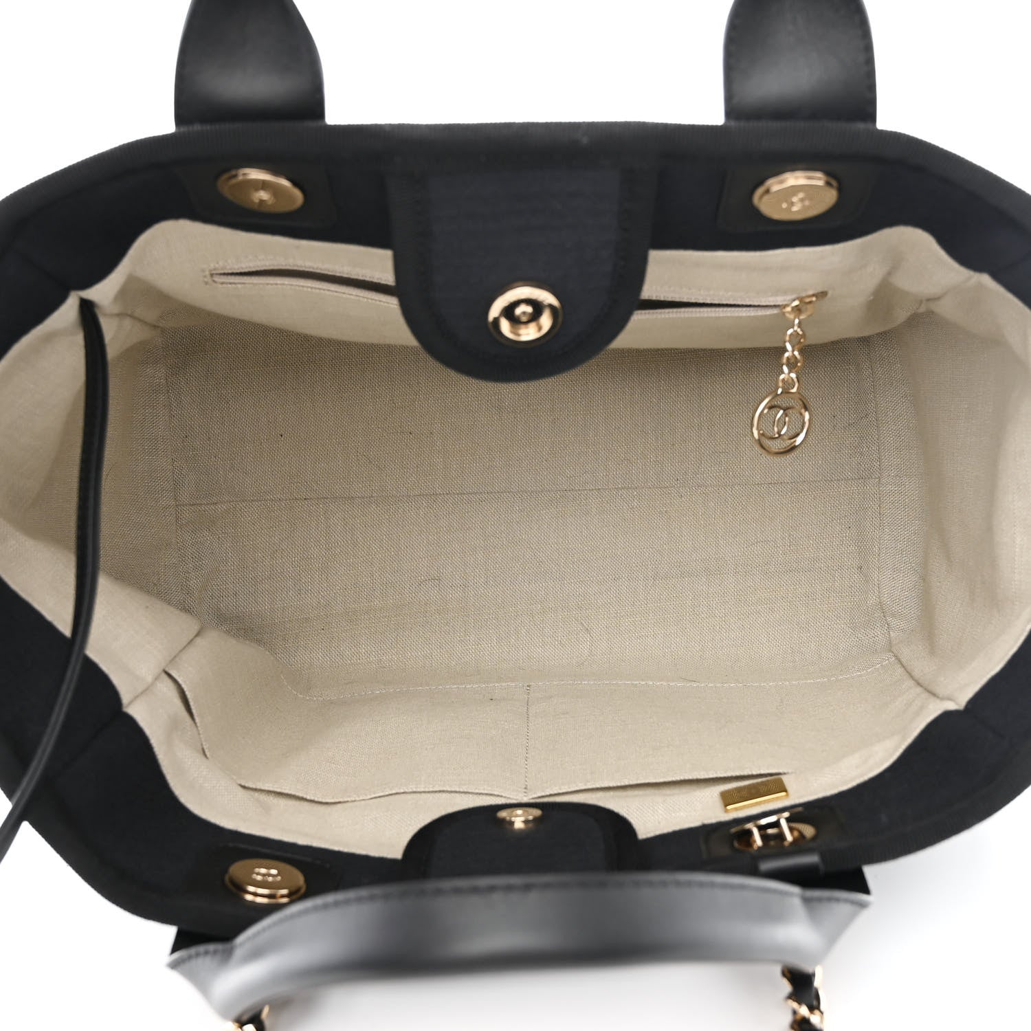 Chanel Mixed Fibers Small Deauville Tote Black 6 of 12