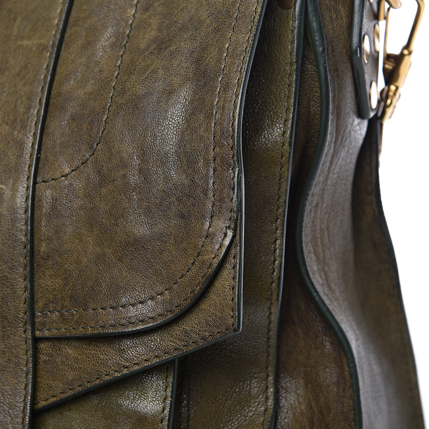 Lambskin Large PS1 Satchel Military