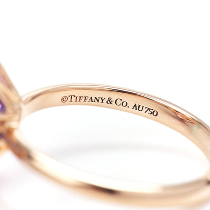 Tiffany 18K Rose Gold Amethyst Octagonal Sparklers Ring 52 6 5 of 6