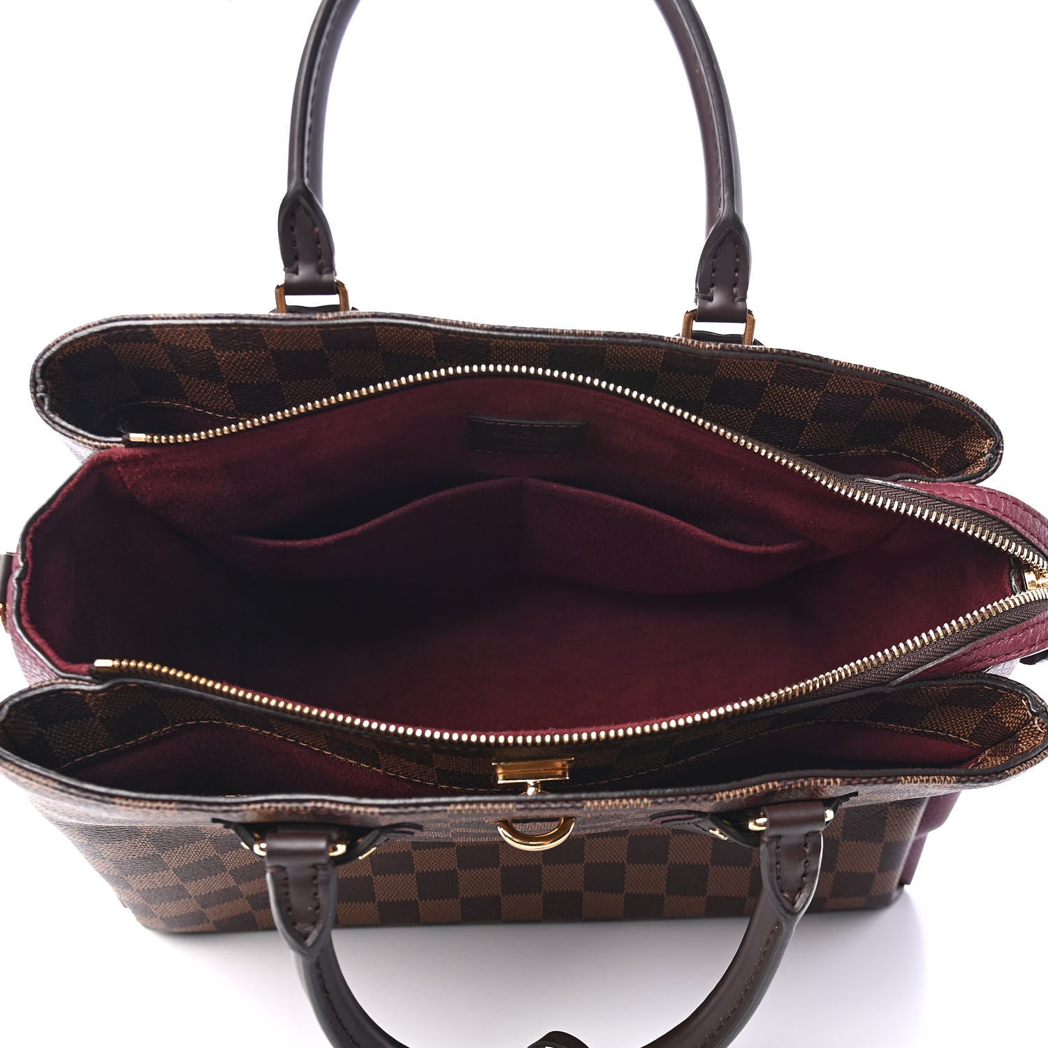 Louis Vuitton Cuir Taurillon Damier Ebene Normandy Bordeaux 4 of 6