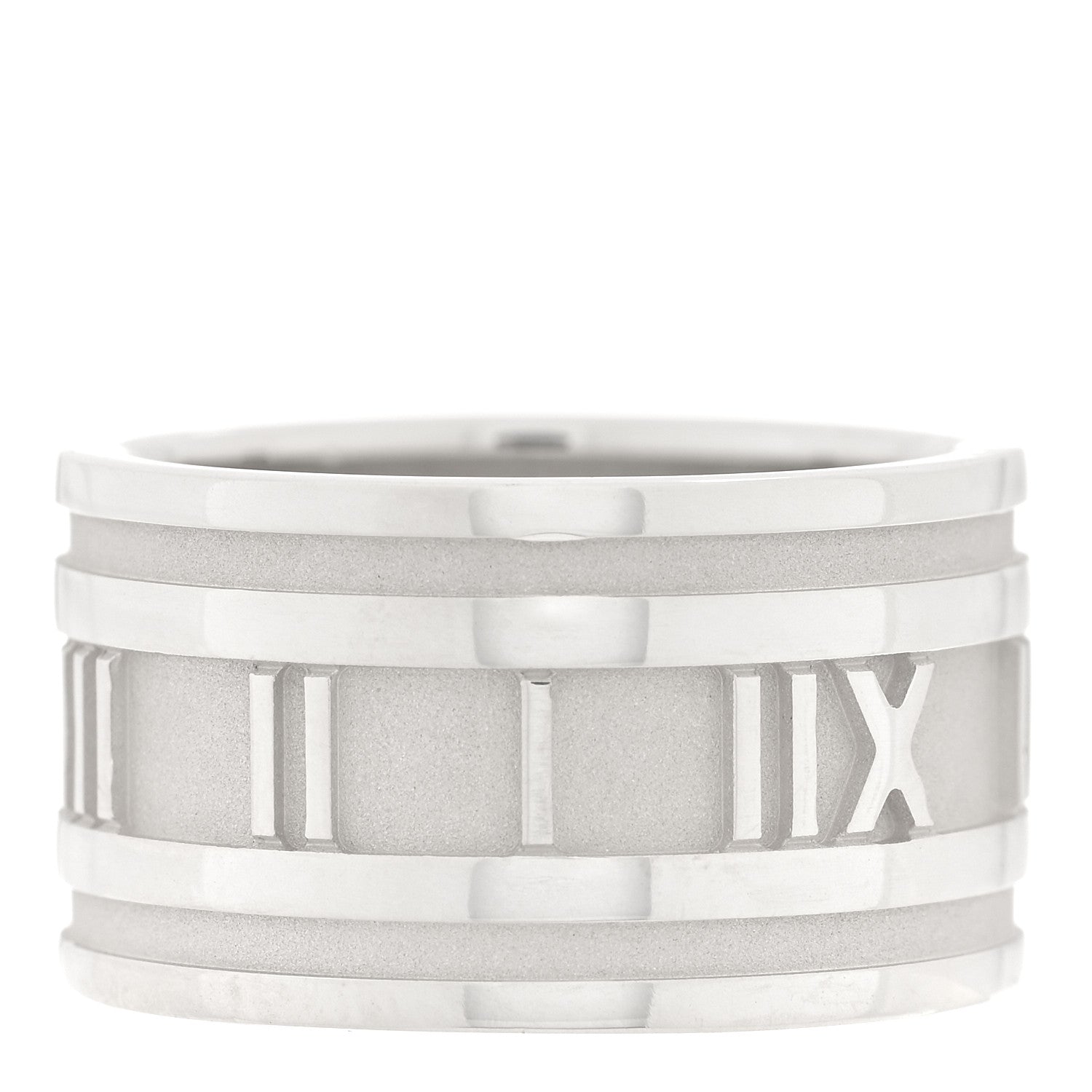 Tiffany Sterling Silver 12mm Atlas Band Ring 54 6.75 1 of 4