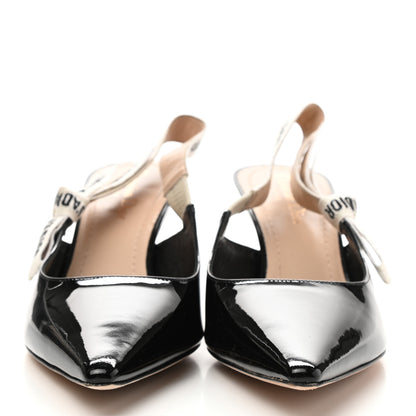 Christian Dior Patent Ribbon J'Adior Slingback 65mm Pumps 39.5 Black 2 of 9