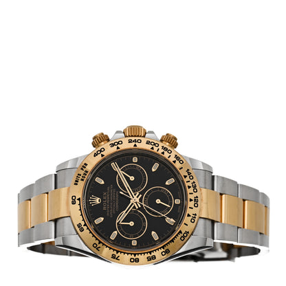 Rolex Stainless Steel 18K Yellow Gold 40mm Oyster Perpetual Cosmograph Daytona Watch Black 116503 2 of 5