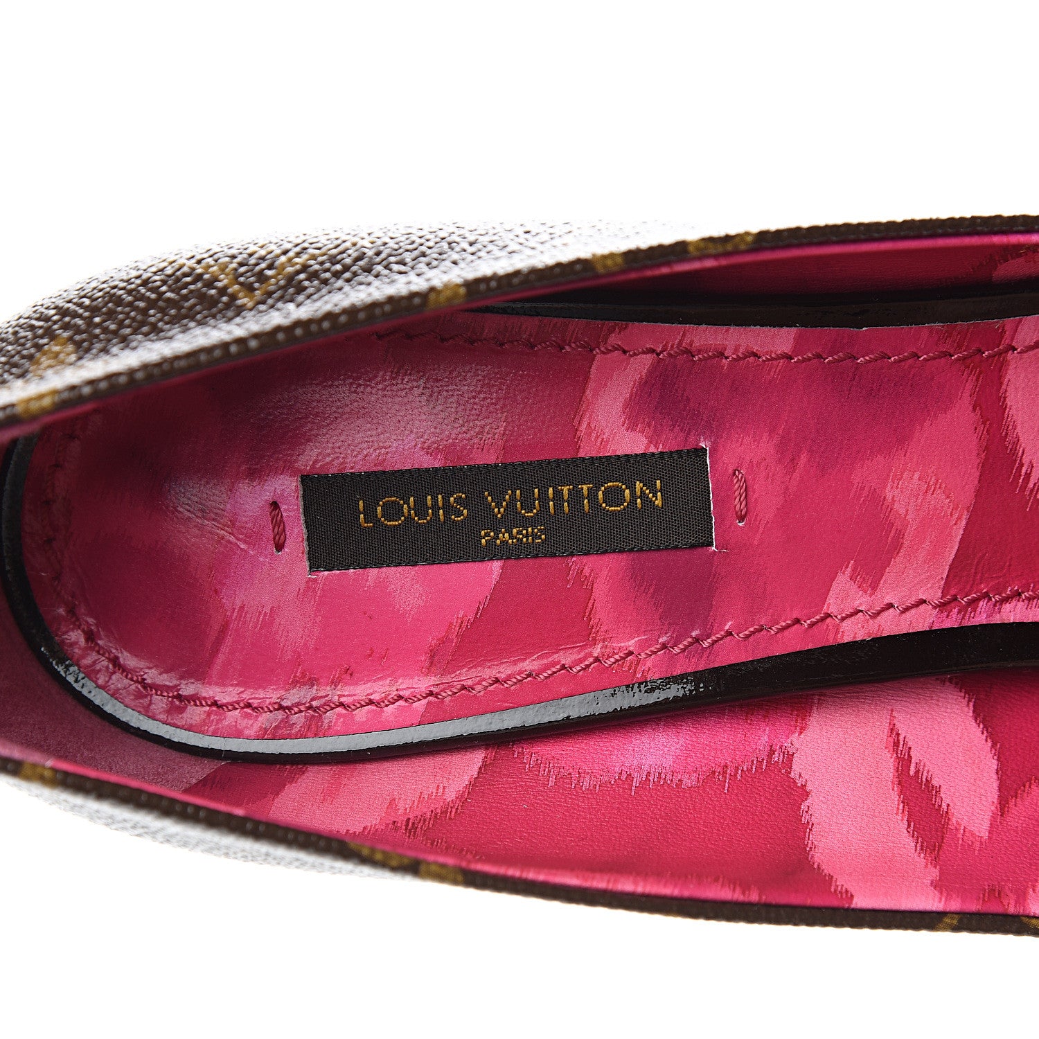 Louis Vuitton Patent Monogram Rosemary Peep Toe Pumps 38.5 8 of 10