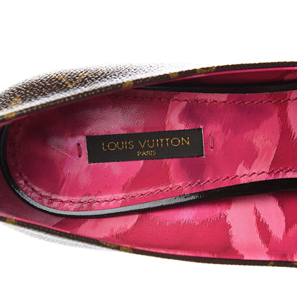 Louis Vuitton Patent Monogram Rosemary Peep Toe Pumps 38.5 8 of 10