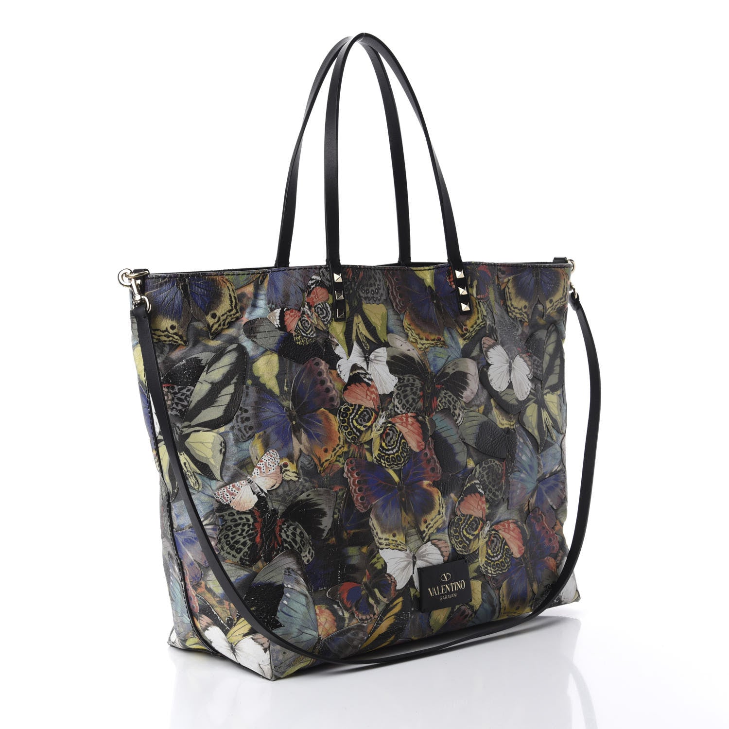 Valentino Garavani Calfskin Camubutterfly Rockstud Crossbody Tote Multicolor 4 of 11