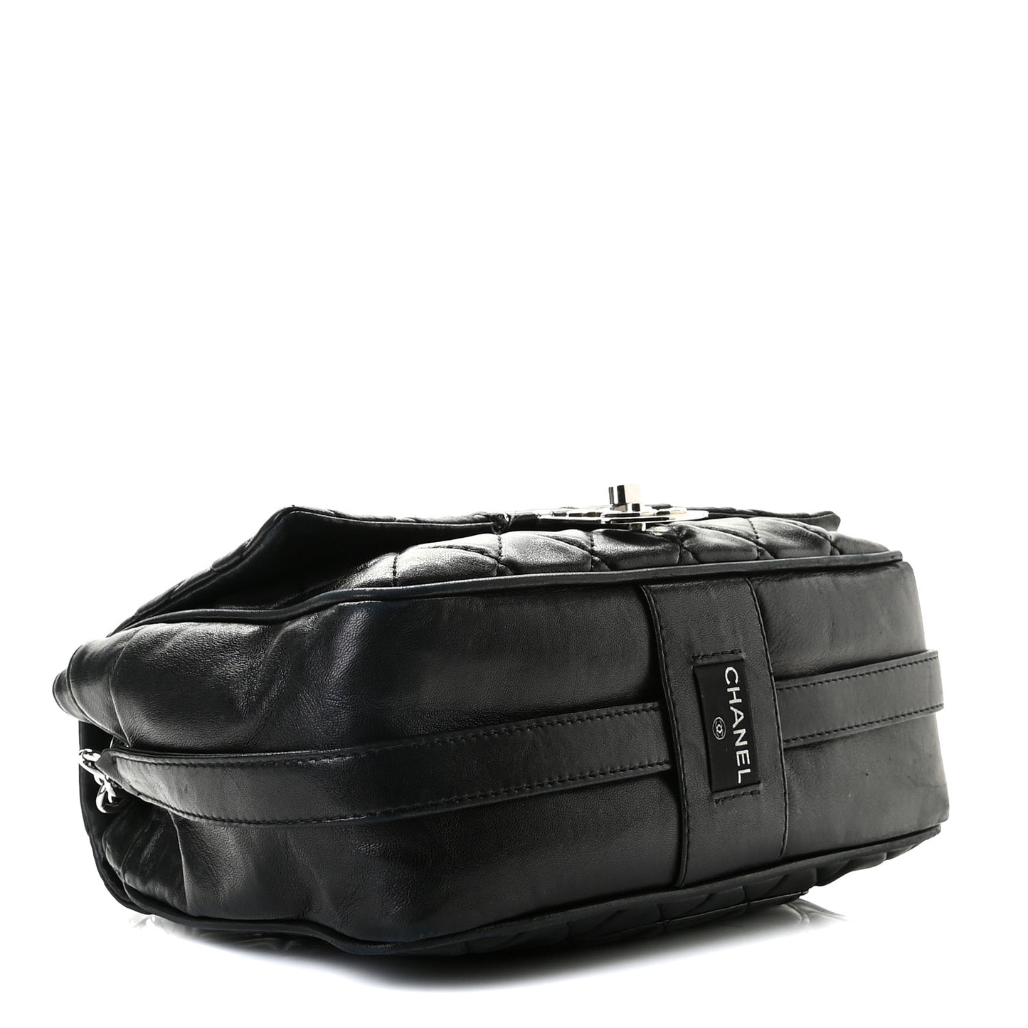 Lambskin Quilted Single Flap Black