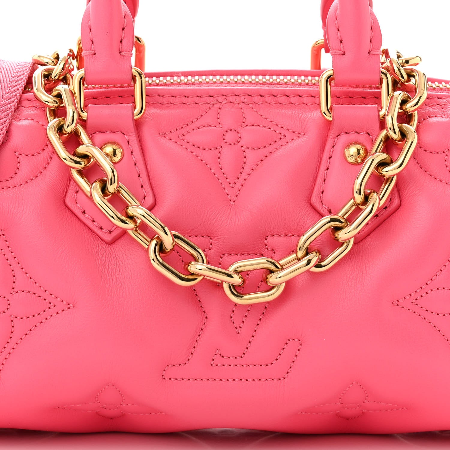 Louis Vuitton Calfskin Bubblegram Papillon BB Dragon Fruit 7 of 11