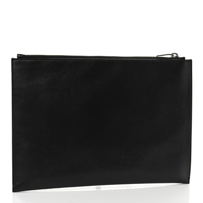 Saint Laurent Calfskin Logo Zipped Tablet Pouch Black 3 of 9