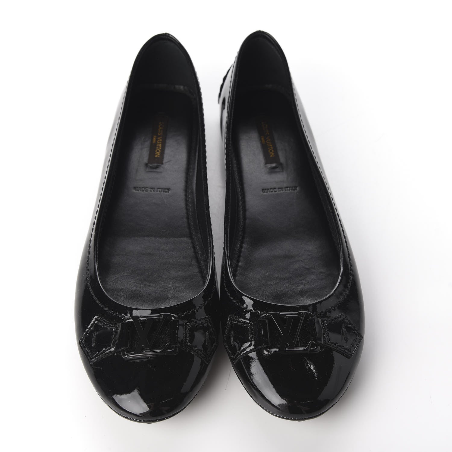 Louis Vuitton Patent Calfskin Oxford Ballerina Flats 38.5 Black 12 of 20