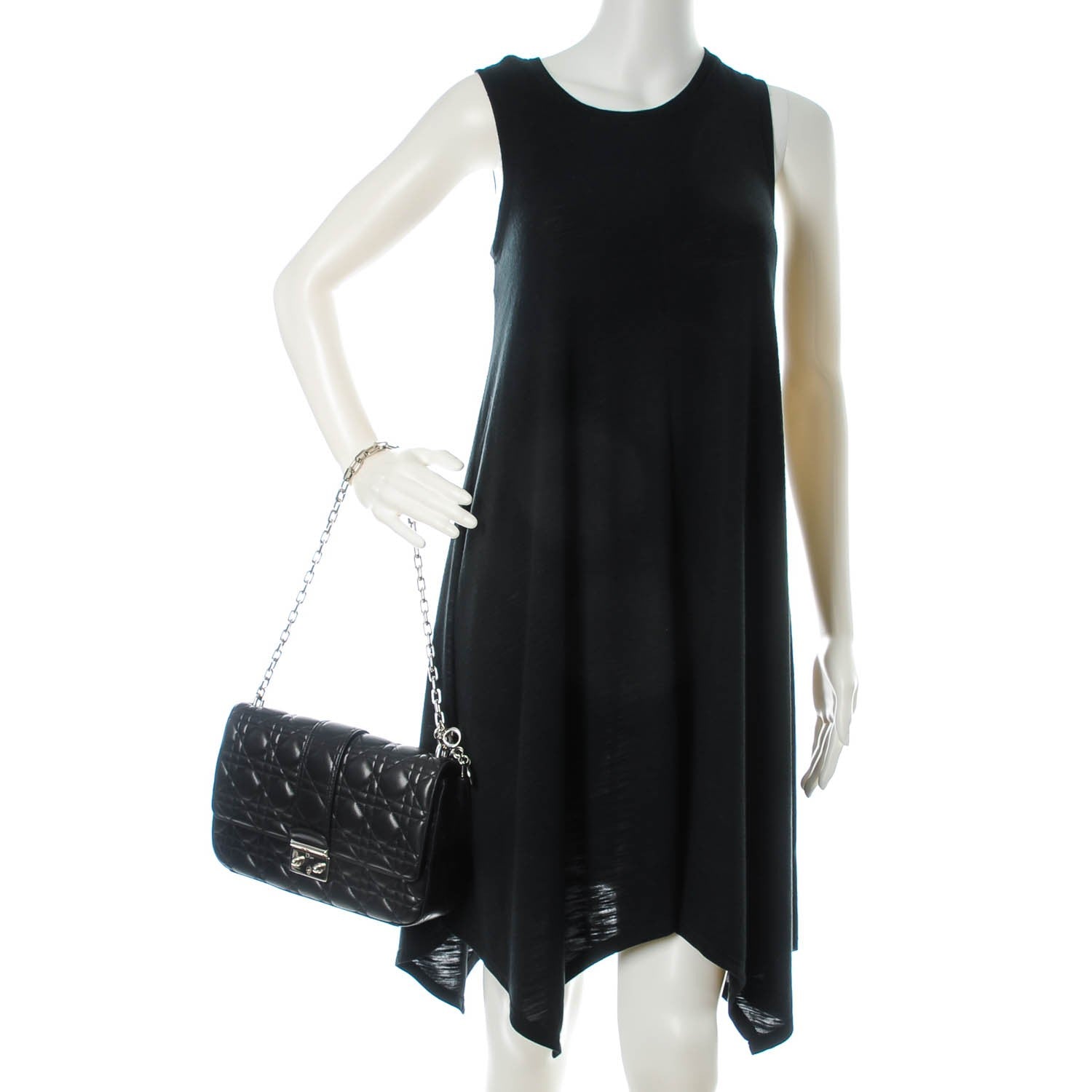 Christian Dior Lambskin Cannage Medium Miss Dior Flap Black 4 of 11
