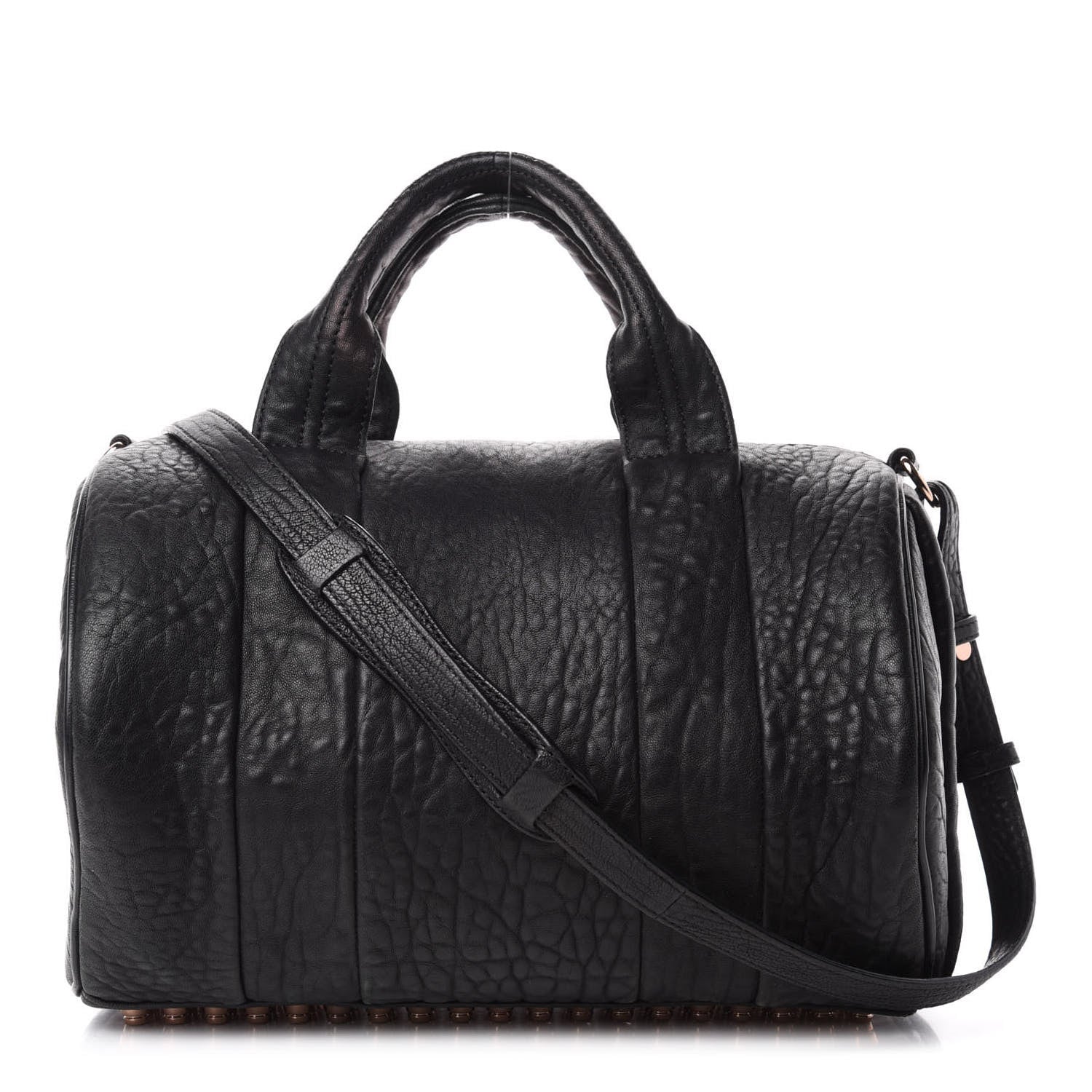 Alexander Wang Pebbled Lambskin Rocco Black Rose Gold Hardware 1 of 9