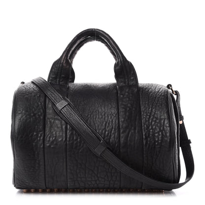Alexander Wang Pebbled Lambskin Rocco Black Rose Gold Hardware 1 of 9