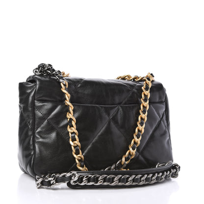 Chanel Goatskin Quilted Medium Chanel 19 Flap Black 3 of 11
