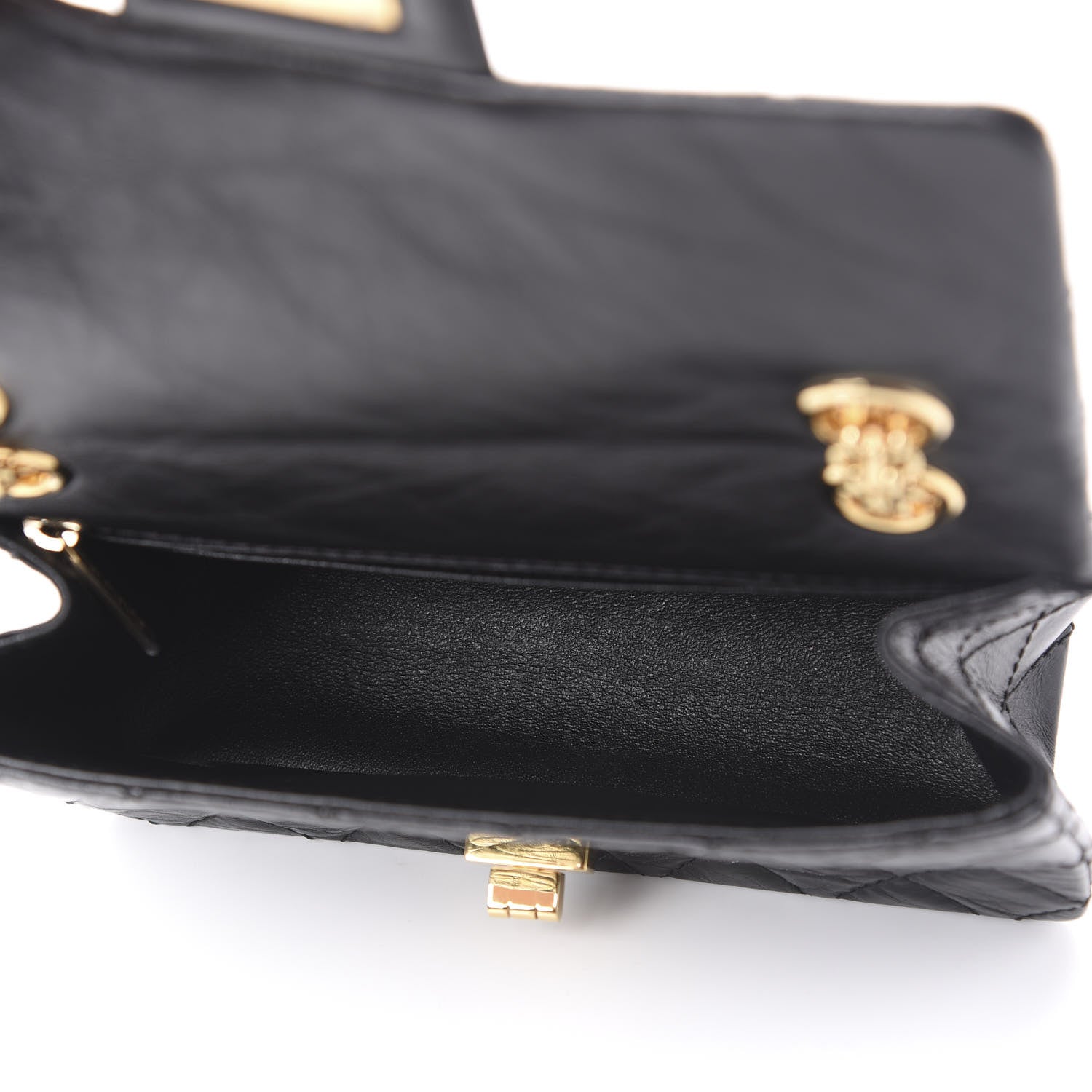 Chanel Aged Calfskin Quilted 2.55 Reissue Mini Flap Black 4 of 11