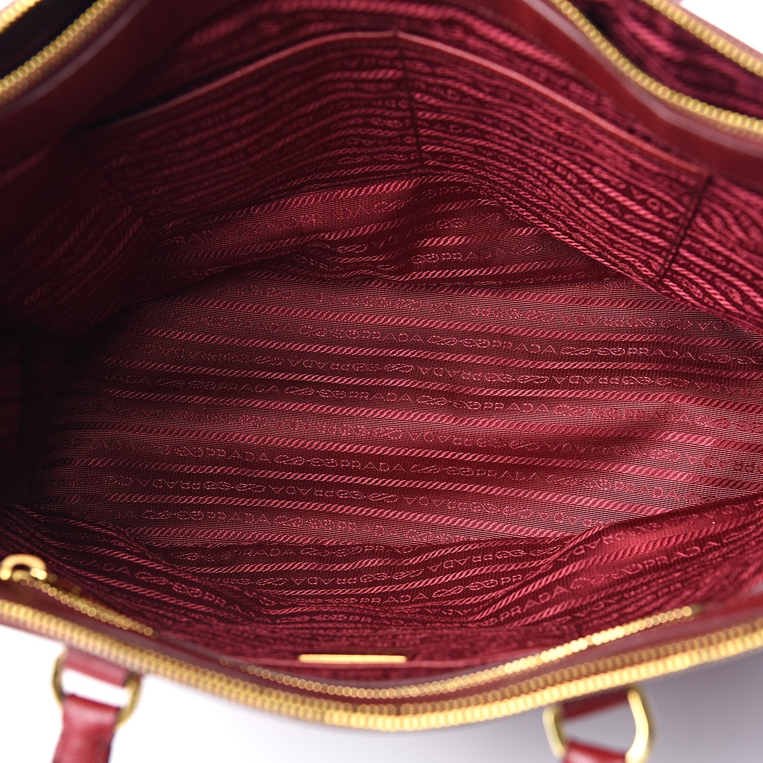 Prada Saffiano Large Galleria Double Zip Tote Fuoco 4 of 13