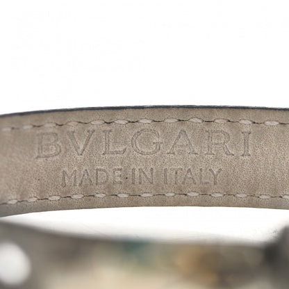 Bulgari Karung Snakeskin Malachite Serpenti Forever Bracelet Gold 4 of 4