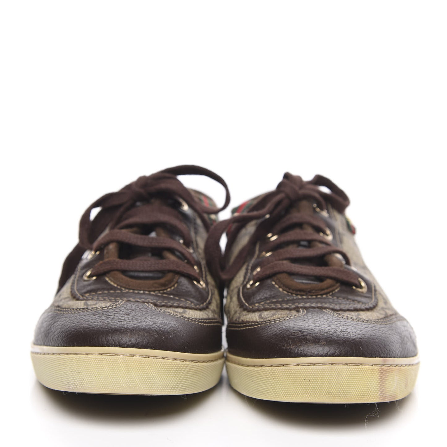 GG Supreme Monogram Low Top Sneakers 37 Brown